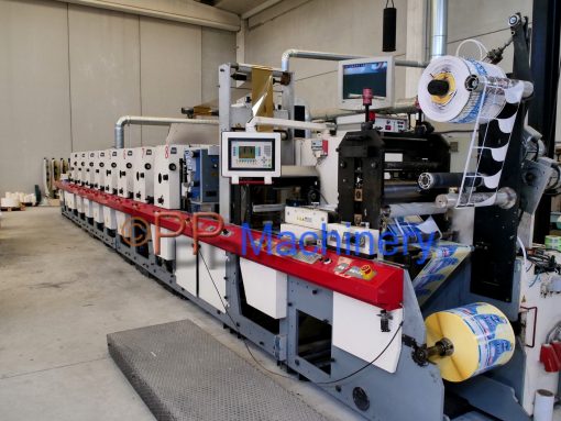 MPS EP 410 8 colours flexo label printer with laminator and sheeting station