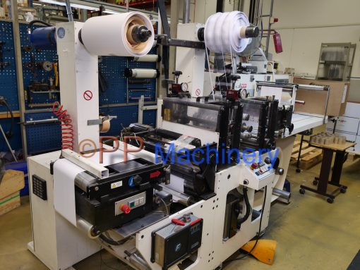 Burton Engineering Omega SR 330 Slitter Rewinder with 2 die cutters and Slitting unit