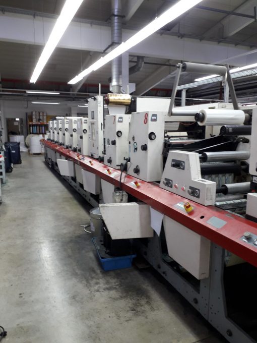 MPS EP 410-8 8 colours Flexo label printing press full chilled rollers