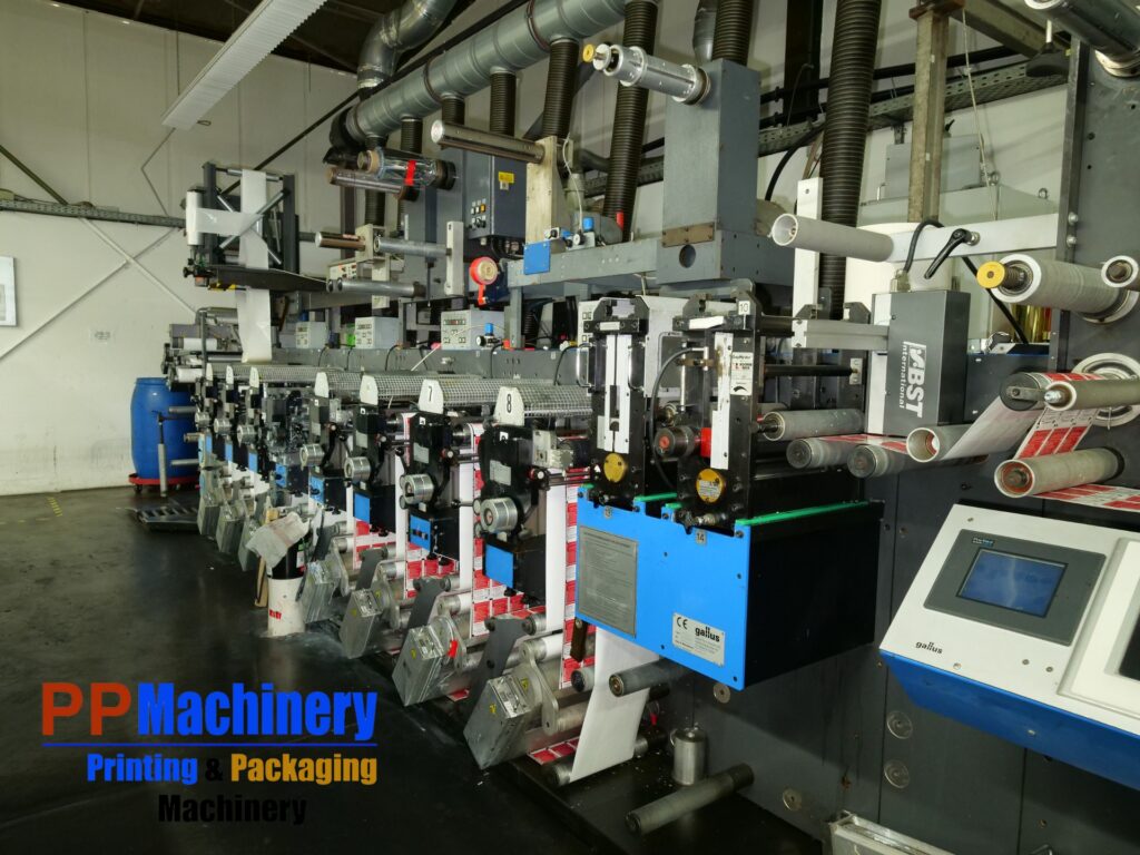 2007 Gallus EM 280 – 8 colours Flexo and screenprinting label press ...