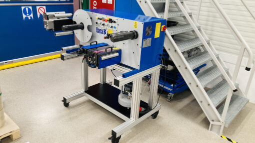 Daco DT250 Tabletop Slitter Rewinder with BST web guide