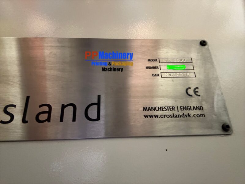 CROSLAND CVK 2500 HAND FED PLATEN - Image 2