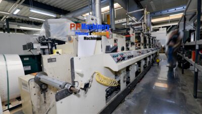 Alternative view of Mark Andy 4150 System 5 colours Flexo press with UV dryers