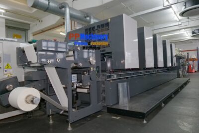 2020 Iwasaki TR 2 5 colours intermittent UV offset with 2 hotfoil units like new - label printing press - Image 3