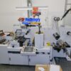 Brotech Eurotech DF 330 from 2015 label finishing system Manufacturer: Brotech Type: Eurotech DF 330 Year of Manufacturring: 2015 Unwinding Web edge control UV flexo printing unit with UV dryers UV drying unit Semi rotary and rull rotary die cutting unit Waste Rewinder Laminating unit Slitting Unit Rewinding Diameter of unwinding shaft  is 76 mm Diameter of rewind shaft is 76 mm Max. web width 340 mm Max. printing width 330 mm Max. cutting width 330 mm Max. unwinding diameter 800 mm Max. rewinding diameter 700 mm Max. mechanical speed 120 m/min Operating pressure 8 bar Power supply 380V, 3P/N/PE Weight 3,000 kg