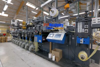 Alternative view of 2005 Gallus EM 280 8 colours flexo label press with hot foil and screen printing