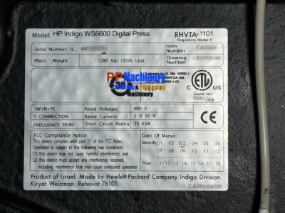 HP Indigo WS 6600 Digital Press + ABG Omega Digicon II Label Converter - Image 16